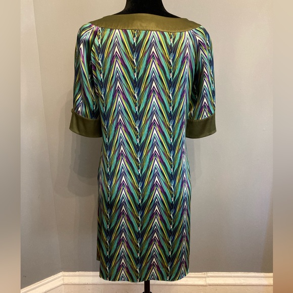BNWOT CHRISTIANE CELLE CALYPSO Multi-Coloured Silk Dress, size S - Picture 2 of 7